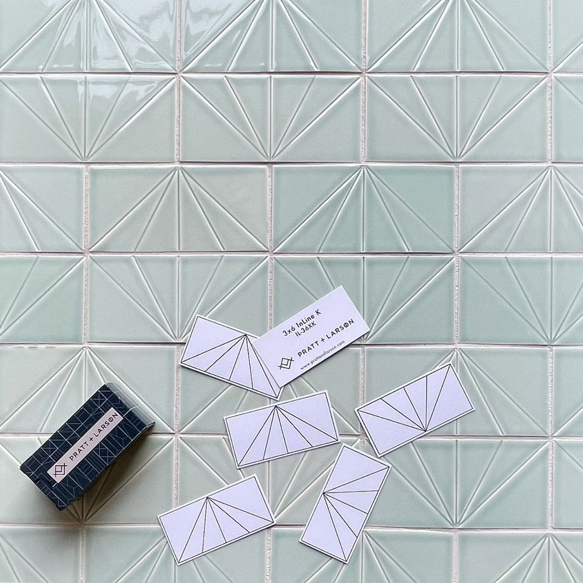 inlinecardsseafoam Pratt + Larson InLine Cards Pratt + Larson