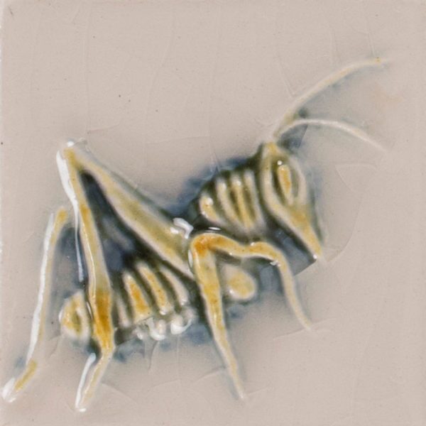 Pratt and Larson Tile 2×2 grasshopper WW1   Pratt + Larson   