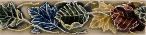 Pratt and Larson Tile 2×8 Leaves WW40   Pratt + Larson   