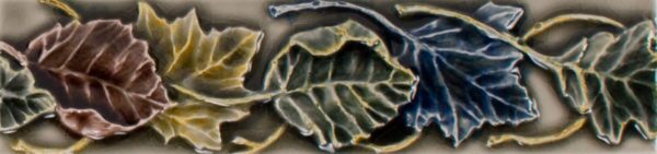 Pratt and Larson Tile 2×8 Leaves WW76   Pratt + Larson   
