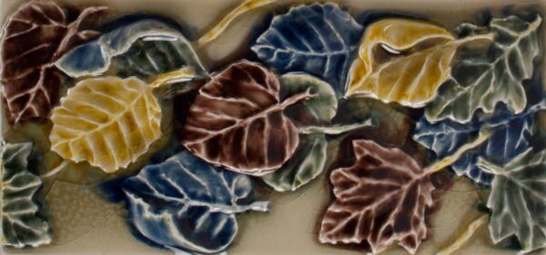 Pratt and Larson Tile 4×8 Leaves WW40   Pratt + Larson   