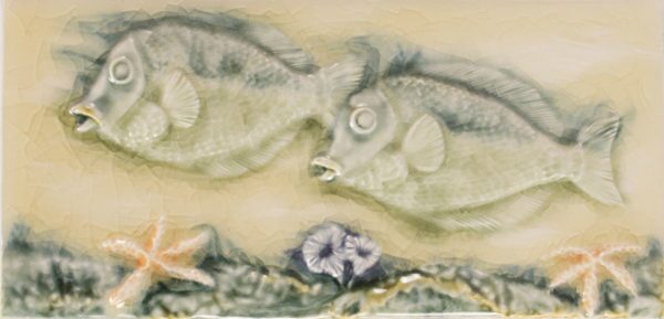 Pratt and Larson Tile 4×8 Marine Fish WW20   Pratt + Larson   