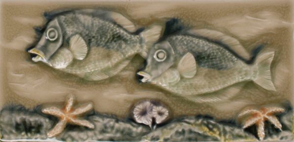 Pratt and Larson Tile 4×8 Marine Fish WW40   Pratt + Larson   