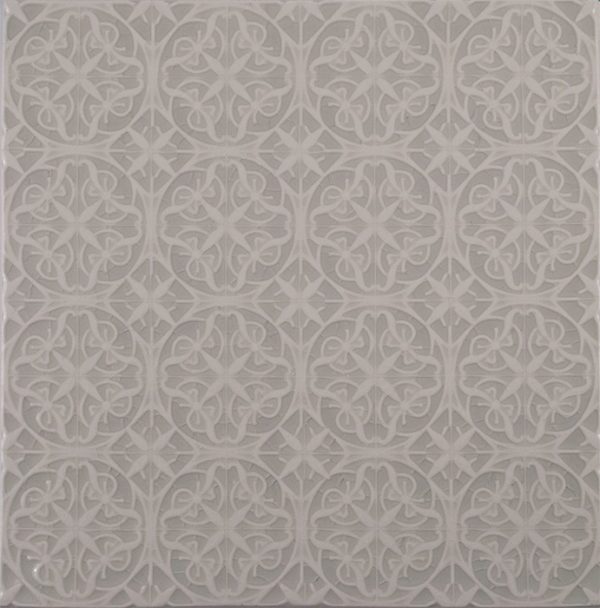 Pratt and Larson Tile Filigree B W86   Pratt + Larson   