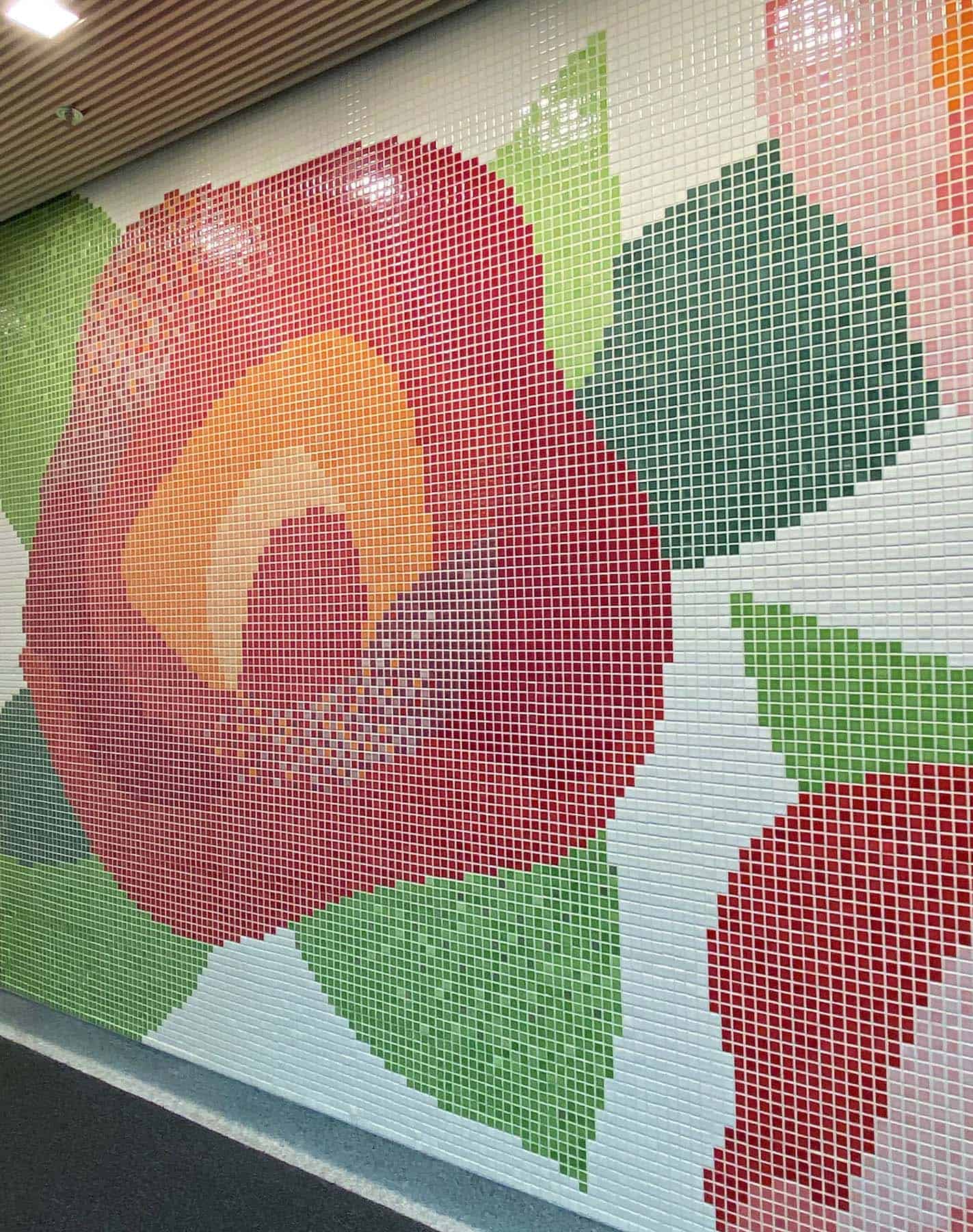 pdxairporttileusedroses Pratt + Larson pdx airport tile used roses Pratt + Larson