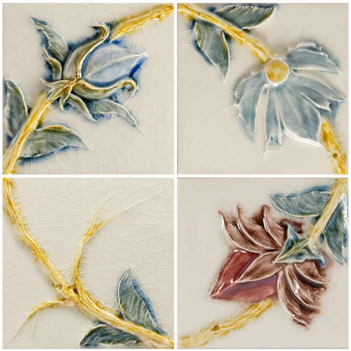 Vine Flower B 4×4 - Pratt + Larson