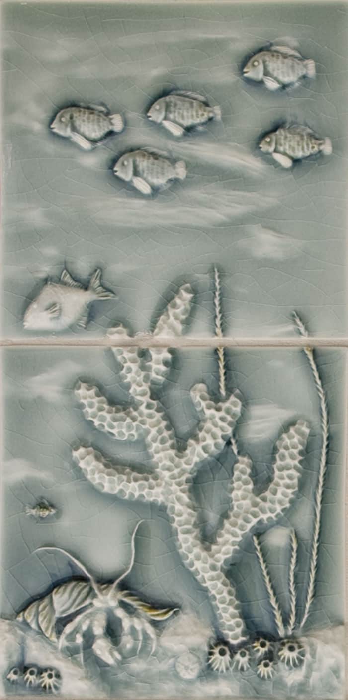 LJ Coral Panel 6×12 2 tiles   Pratt + Larson