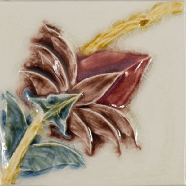 Pratt and Larson Tile 4×4 Vine Flower A WW1   Pratt + Larson   