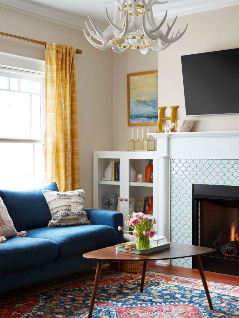 Pratt and Larson Tile Small Fan R44 fireplace 1   Pratt + Larson   