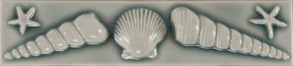 Pratt and Larson Tile 1×8 Shell Border W7   Pratt + Larson   