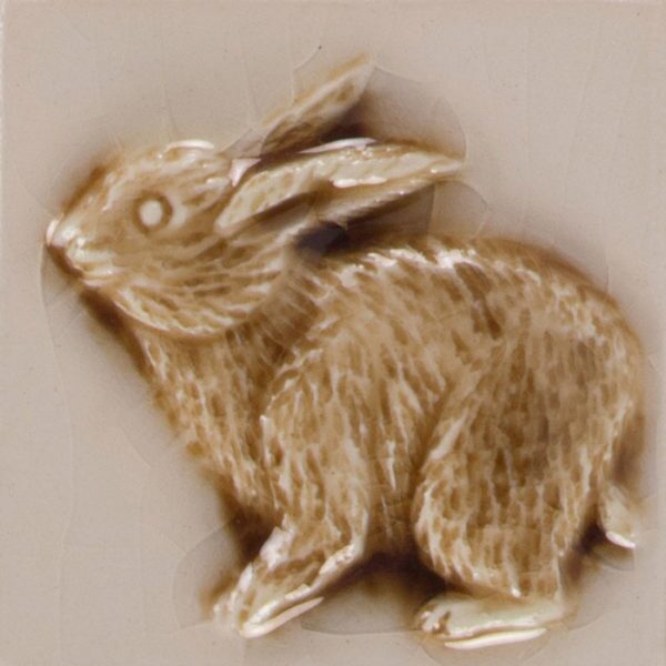 Pratt and Larson Tile 2×2 Rabbit WW1   Pratt + Larson   