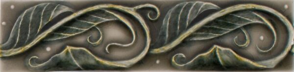 Pratt and Larson Tile 2×8 Twisted Leaves WW76   Pratt + Larson   