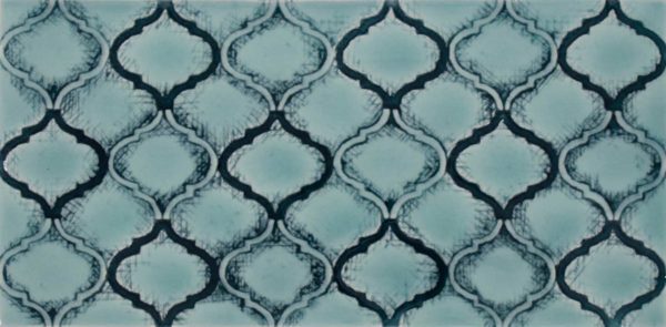 Pratt and Larson Tile Scraffito E PW61 Indigo   Pratt + Larson   