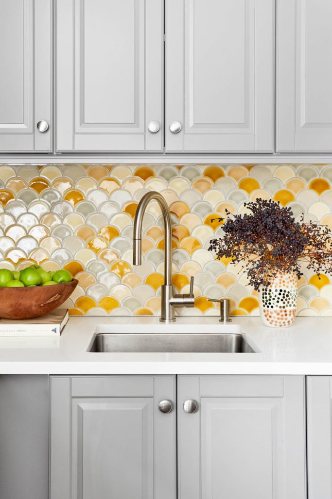 Pratt Larson Small Fan Gray Gold Kitchen 6   Pratt + Larson   