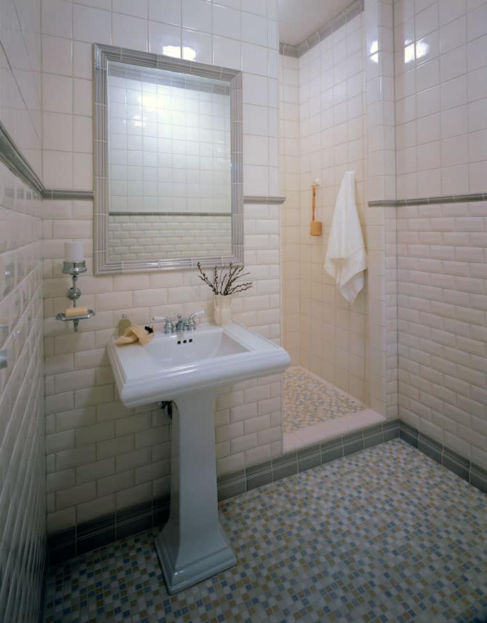 Pratt and Larson Tile bevel bath   Pratt + Larson   