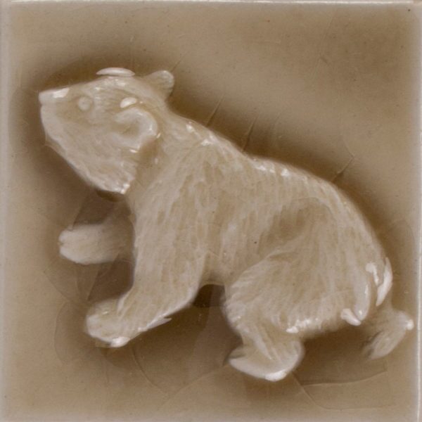 Pratt and Larson Tile 2×2 Bear W74   Pratt + Larson   