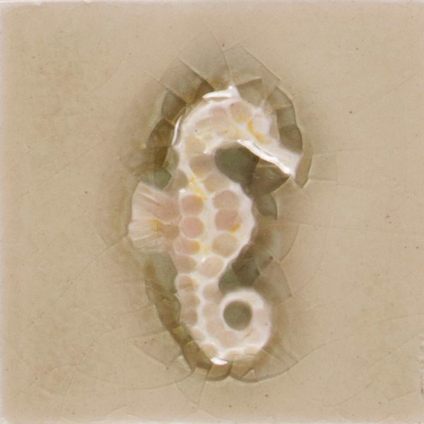 Pratt and Larson Tile 2×2 Seahorse WW40   Pratt + Larson   