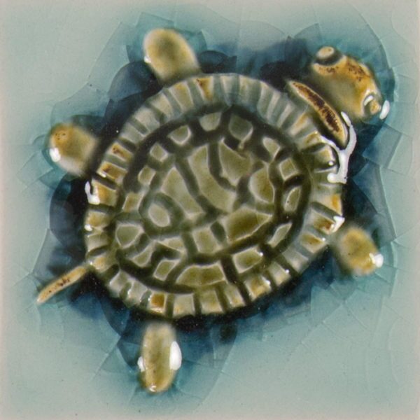 Pratt and Larson Tile 2×2 Turtle WW60   Pratt + Larson   