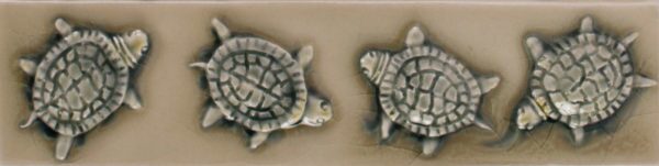 Pratt and Larson Tile 2×8 Turtle WW40   Pratt + Larson   