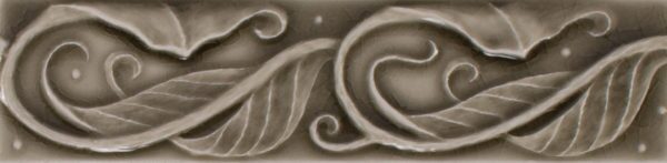 Pratt and Larson Tile 2×8 Twisted Leaves W76   Pratt + Larson   