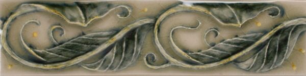 Pratt and Larson Tile 2×8 Twisted Leaves WW40   Pratt + Larson   