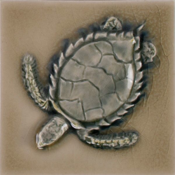 Pratt and Larson Tile 4×4 Marine Turtle WW40   Pratt + Larson   