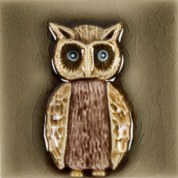 Pratt and Larson Tile 4×4 Owl custom WW76   Pratt + Larson   