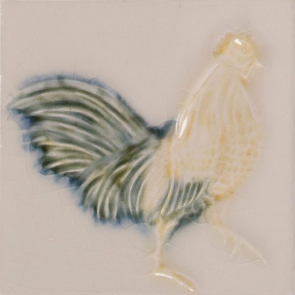 Pratt and Larson Tile 4×4 Rooster WW1   Pratt + Larson   