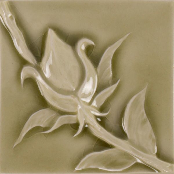 Pratt and Larson Tile 4×4 Vine Flower B W43   Pratt + Larson   