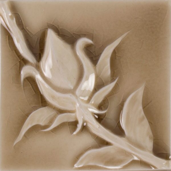 Pratt and Larson Tile 4×4 Vine Flower B W74   Pratt + Larson   