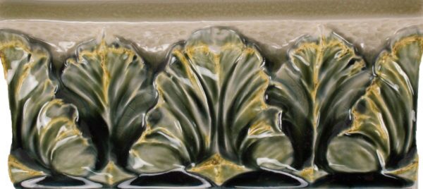 Pratt and Larson Tile 4×8 Acanthus Cap WW40   Pratt + Larson   