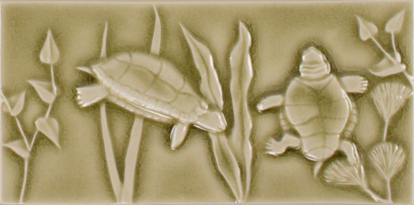 Pratt and Larson Tile 4×8 Pond Turtles W43   Pratt + Larson   