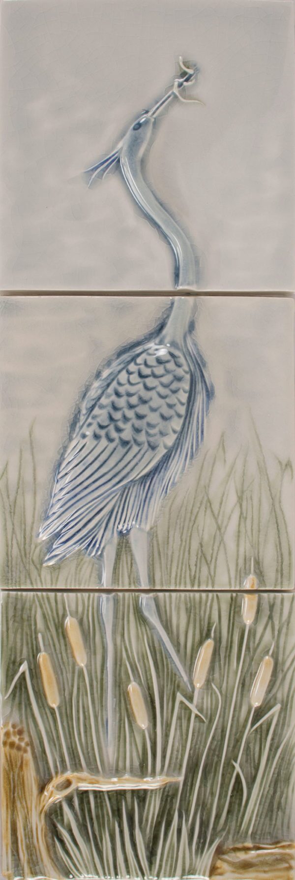Pratt and Larson Tile 6×18 Heron Right Panel WW5   Pratt + Larson   