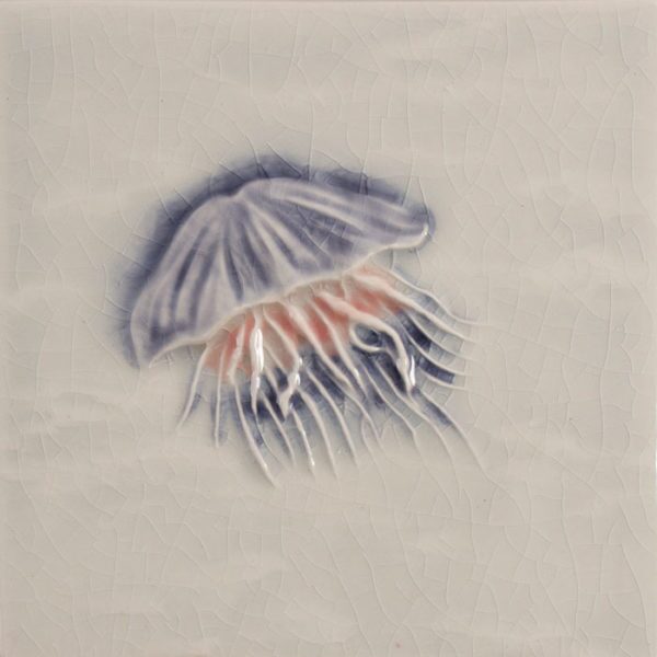 Pratt and Larson Tile 6×6 Marine Jellyfish WW5   Pratt + Larson   