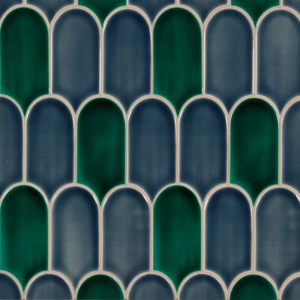 Pratt and Larson Tile Elongated Fan W96 W67   Pratt + Larson   