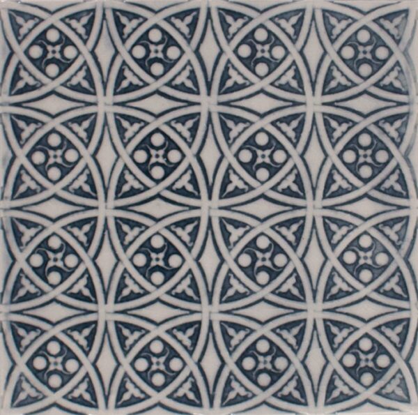 Pratt and Larson Tile Embossed C PW5 Indigo   Pratt + Larson   