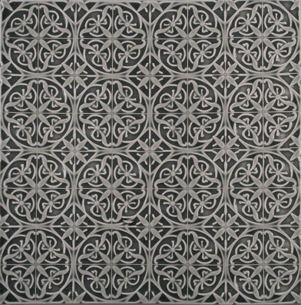 Pratt and Larson Tile Filigree B W89   Pratt + Larson   