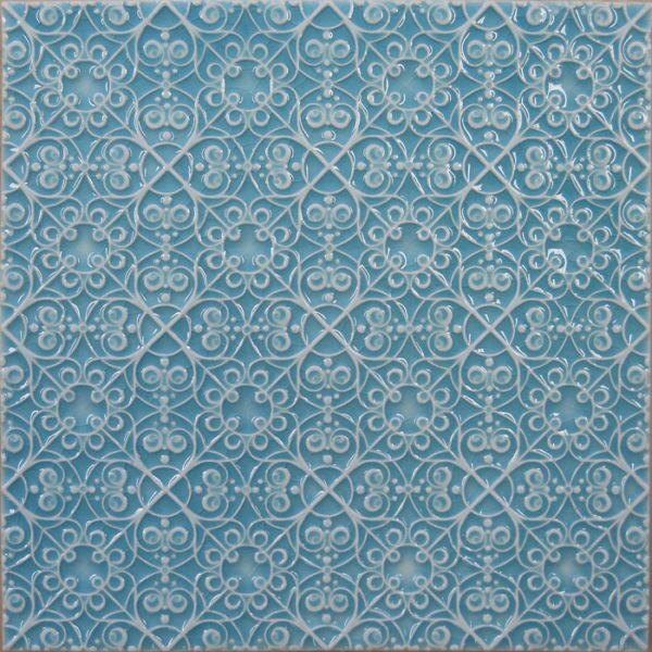 Pratt and Larson Tile Filigree D W61   Pratt + Larson   