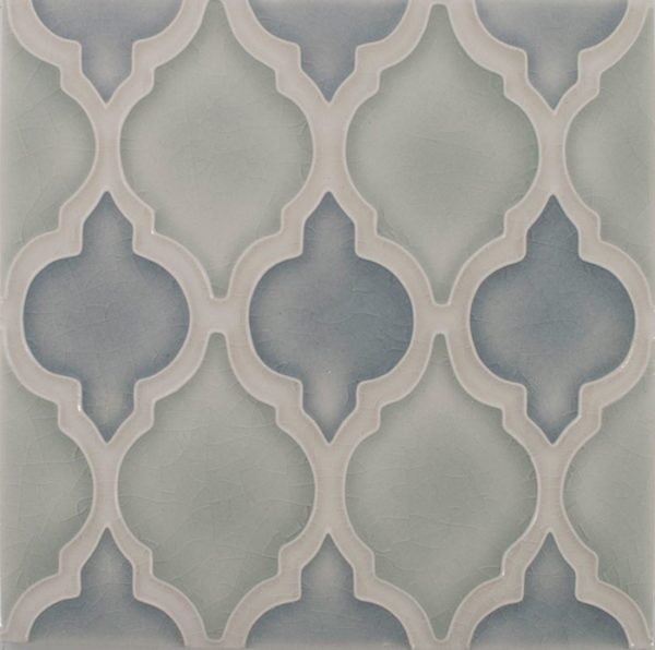 Pratt and Larson Tile Motif A winter cloud frost   Pratt + Larson   