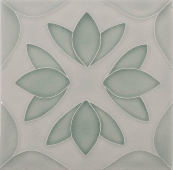 Pratt and Larson Tile Motif G cloud rain ice   Pratt + Larson   