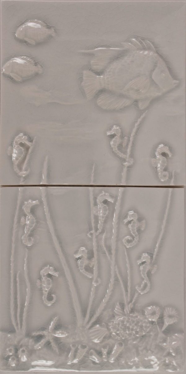 Pratt and Larson Tile Seahorse panel W5   Pratt + Larson   