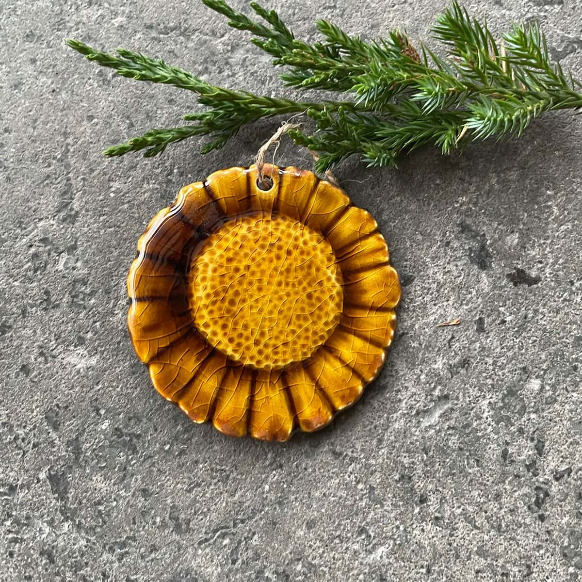 Pratt+LarsonSunflowerOrange2 Pratt + Larson Sunflower Ornament Pratt + Larson