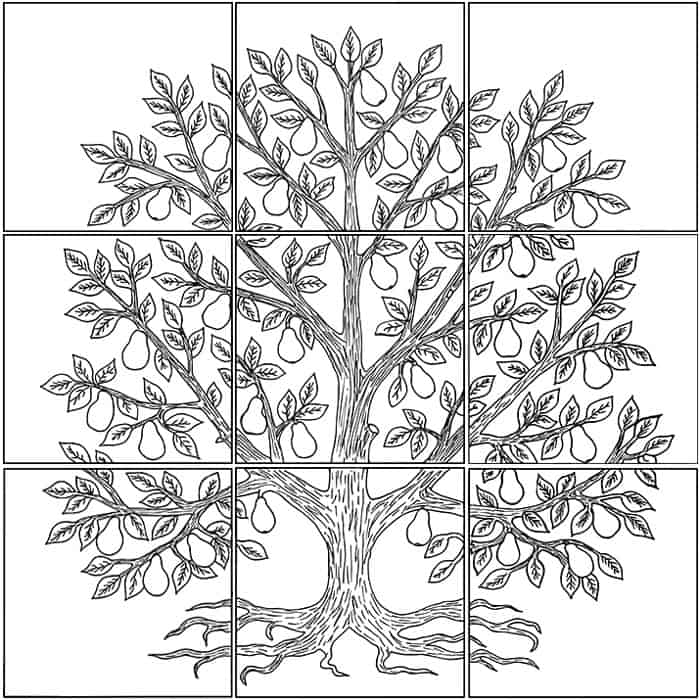 PrattandLarsonTile18x18FVZPNP Pratt + Larson FVZ Pear Tree 18×18 9 tiles Pratt + Larson