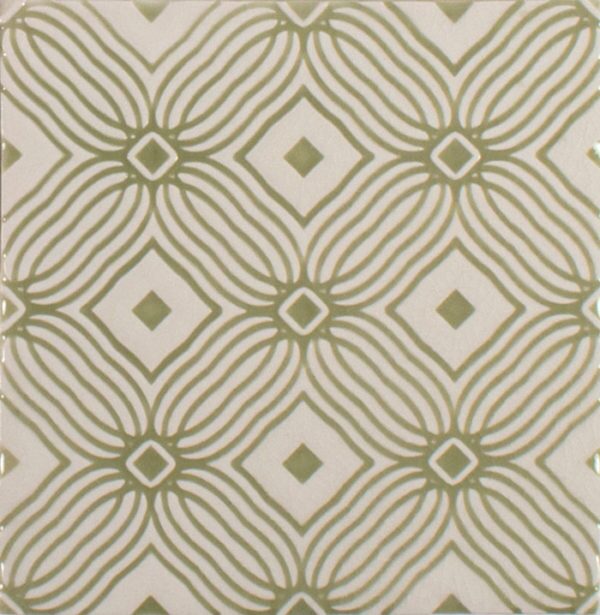 Pratt and Larson Tile Embossed D PW1 leaf   Pratt + Larson   
