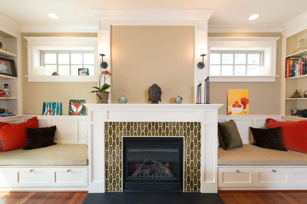 Elongated Hex Fireplace   Pratt + Larson   