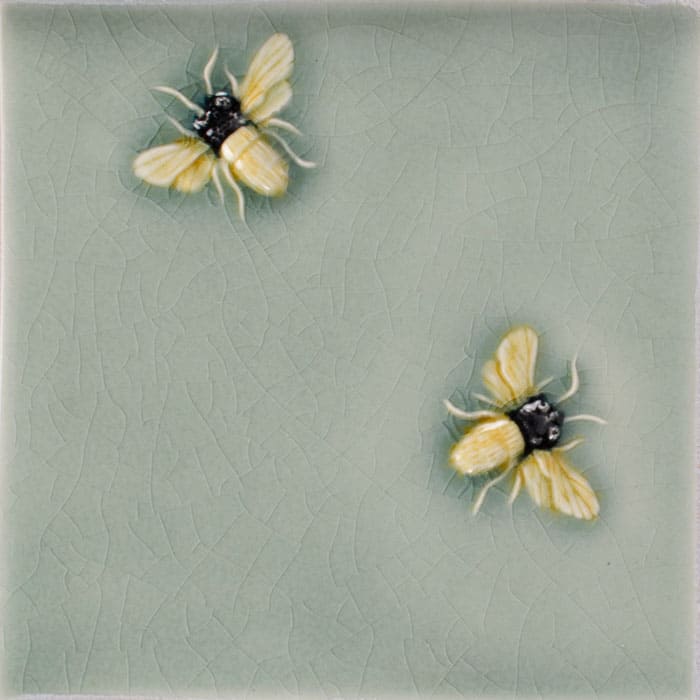 PrattandLarsonTile6x6BeesWW7 Pratt + Larson LJE Two Bees 6×6 Pratt + Larson