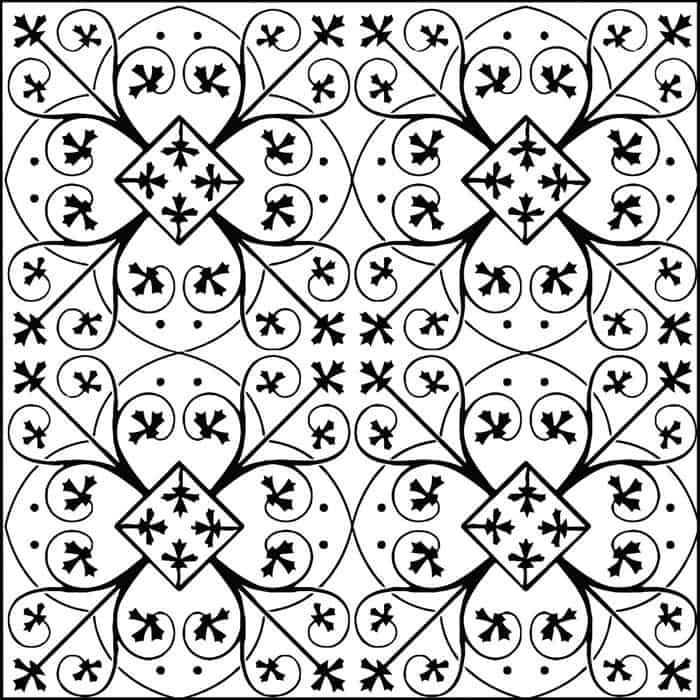 PrattandLarsonTileFiligreeA Pratt + Larson Filigree A 6×6 Pratt + Larson