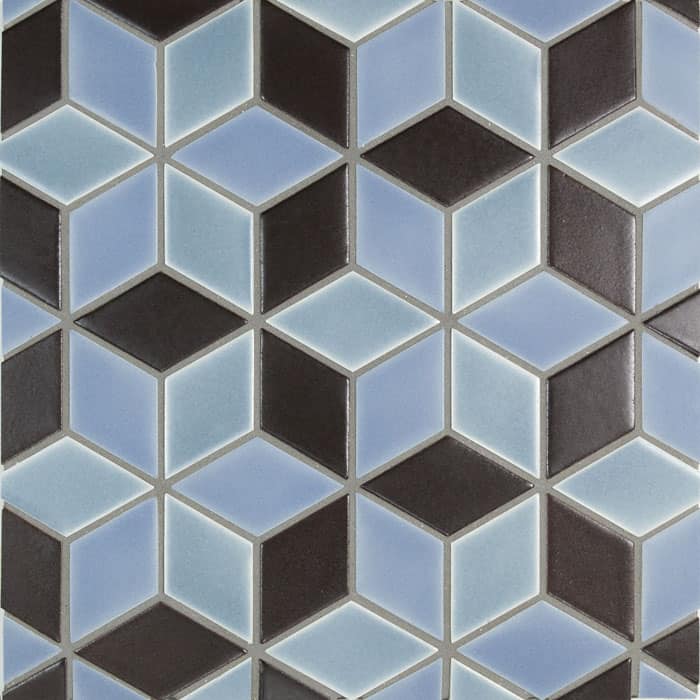 PrattandLarsonTileMO3D1BMB64 Pratt + Larson 3 Diamond Pattern 1B Pratt + Larson