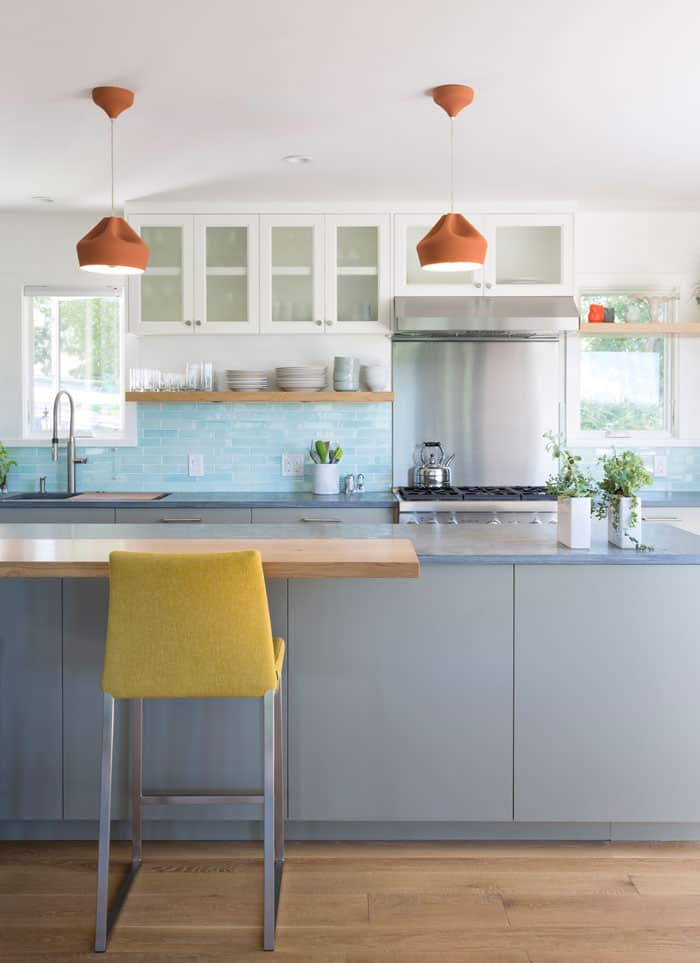 Pratt and Larson Tile Sky Blue R44 kitchen1   Pratt + Larson   