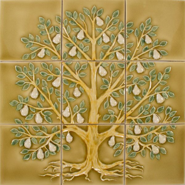 Pratt and Larson Tile 18×18 Pear Tree panel WW25   Pratt + Larson   
